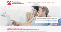 Desktop Screenshot of familienheim-hochschwarzwald.de